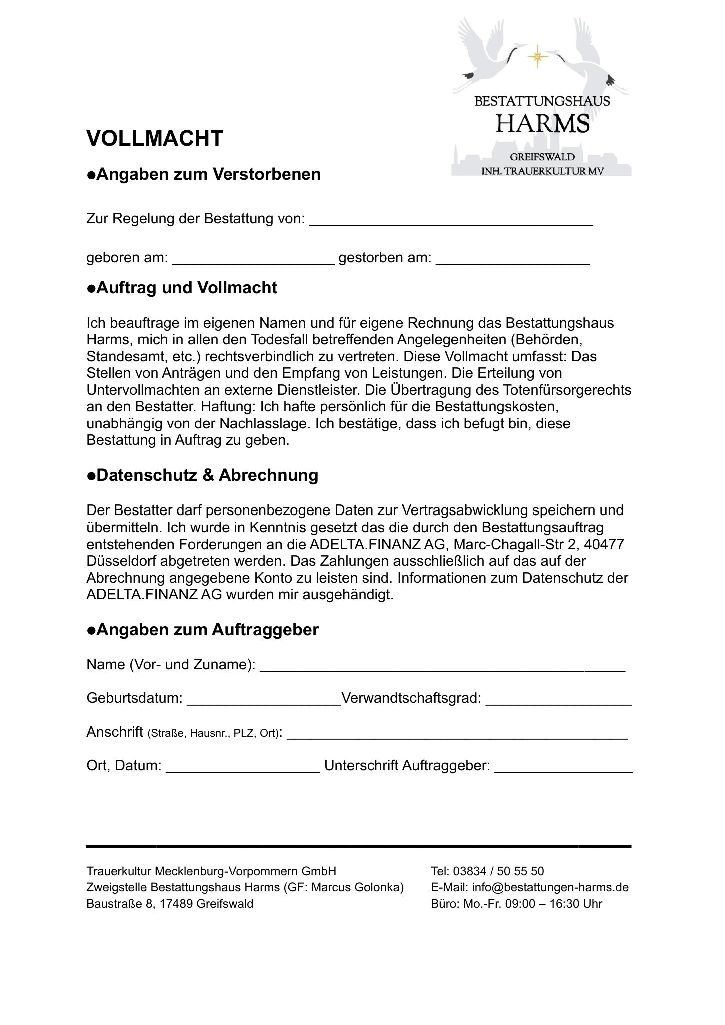 Vollmacht